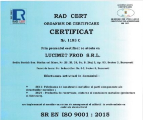 Certificare ISO 9001 Lucimet