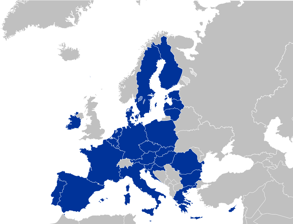 Map of the European Union, Lucimet delivery area